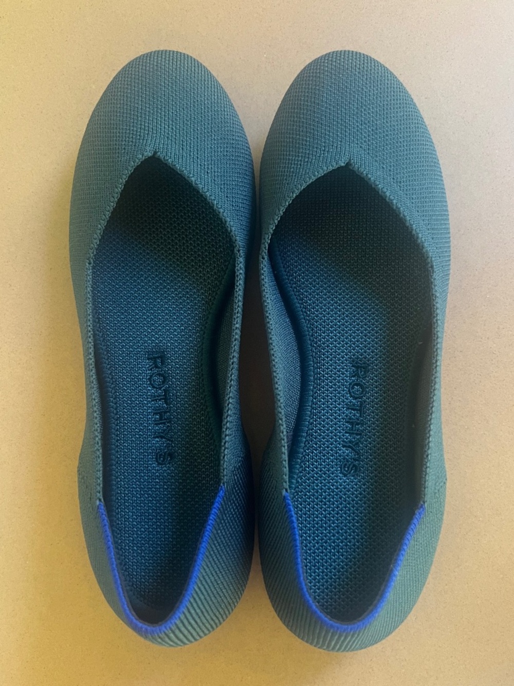 Rothy’s Daily Ballet Flat Dark Green EUC Sz 6